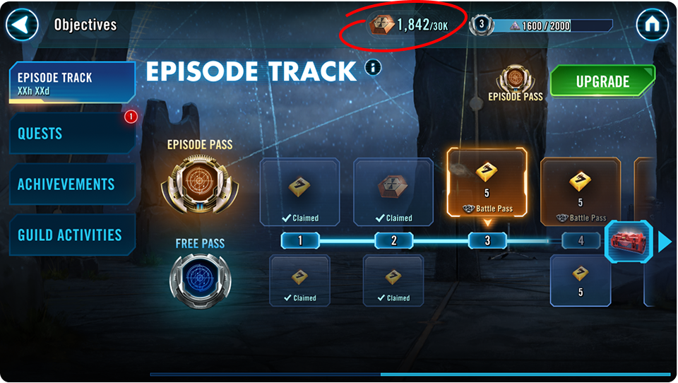 After — credit bank in header